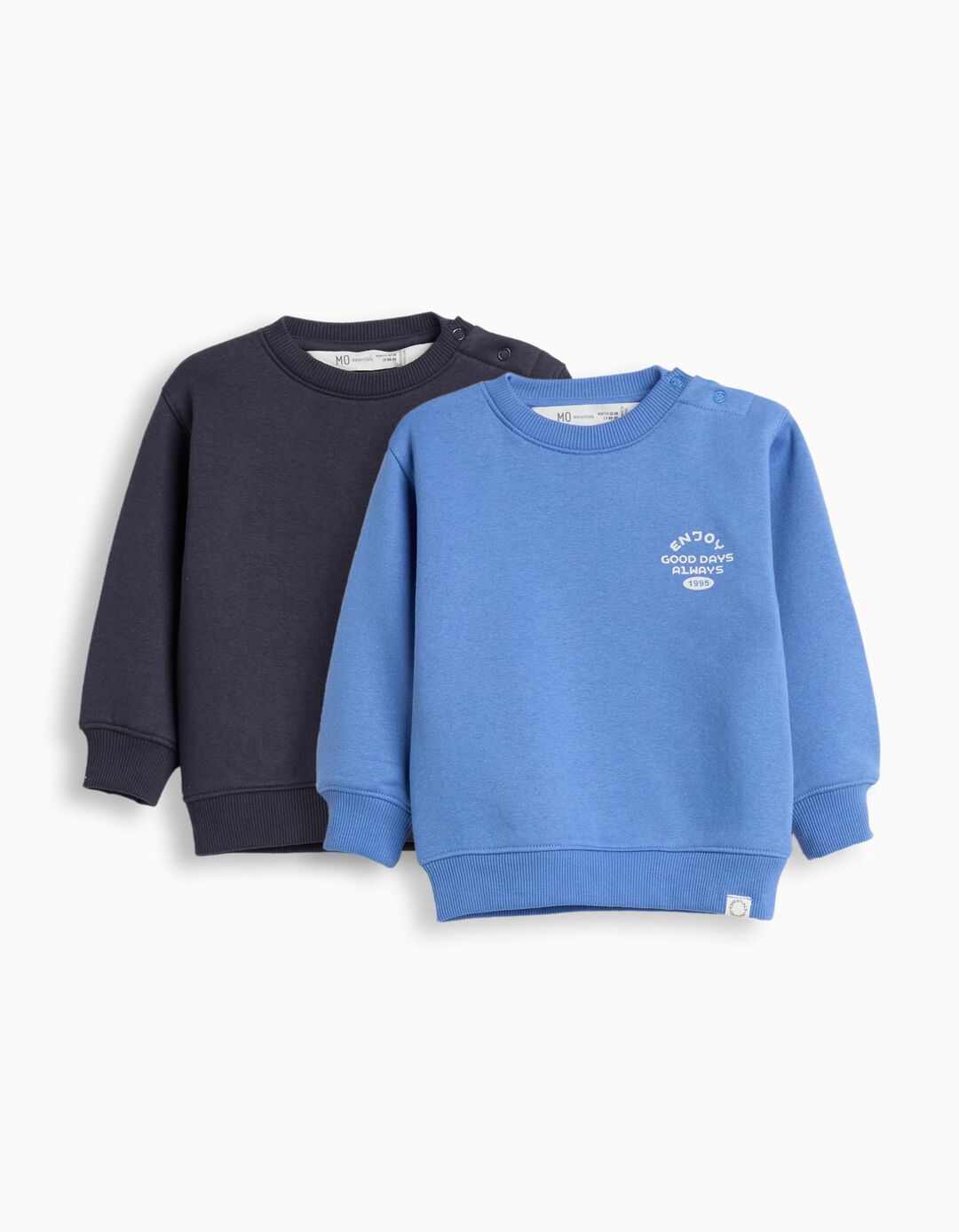 Pack 2 Sweatshirts de Felpa, Menino, Azul