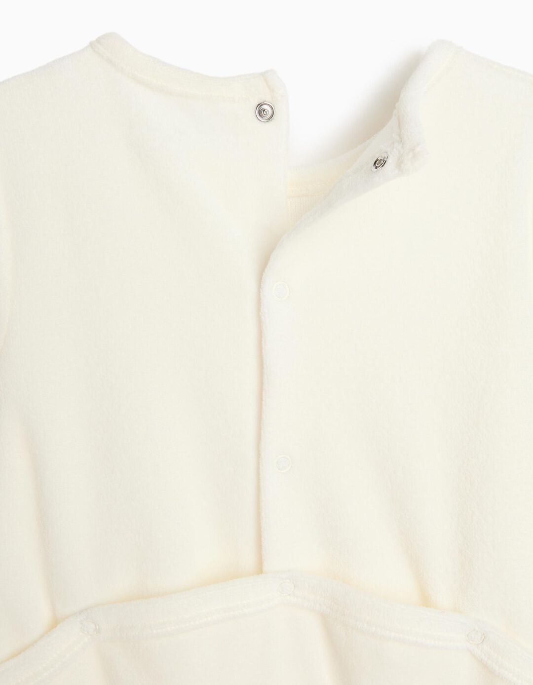 Babygrow Em Veludo, Menina, Branco