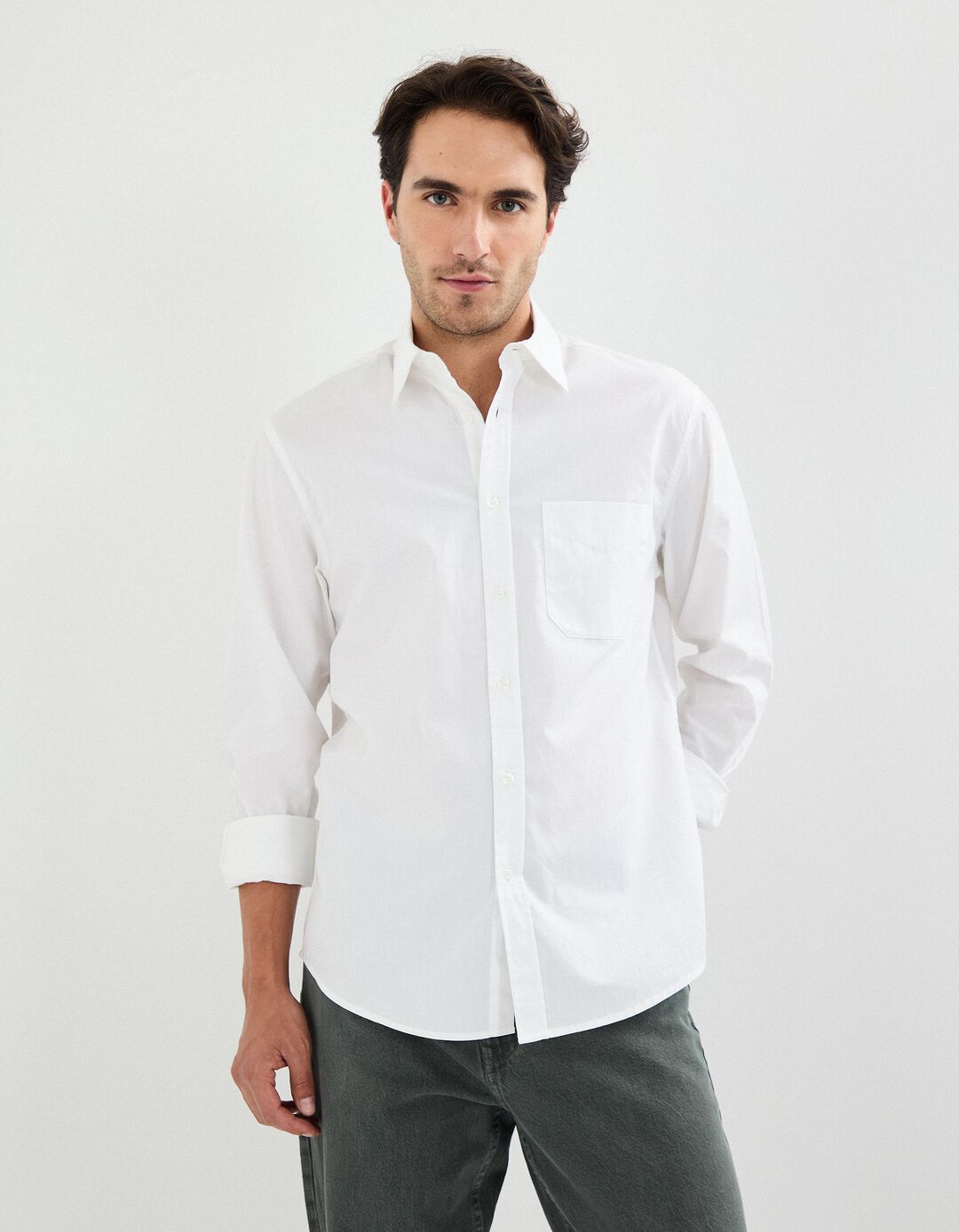 Camisa, Homem, Branco