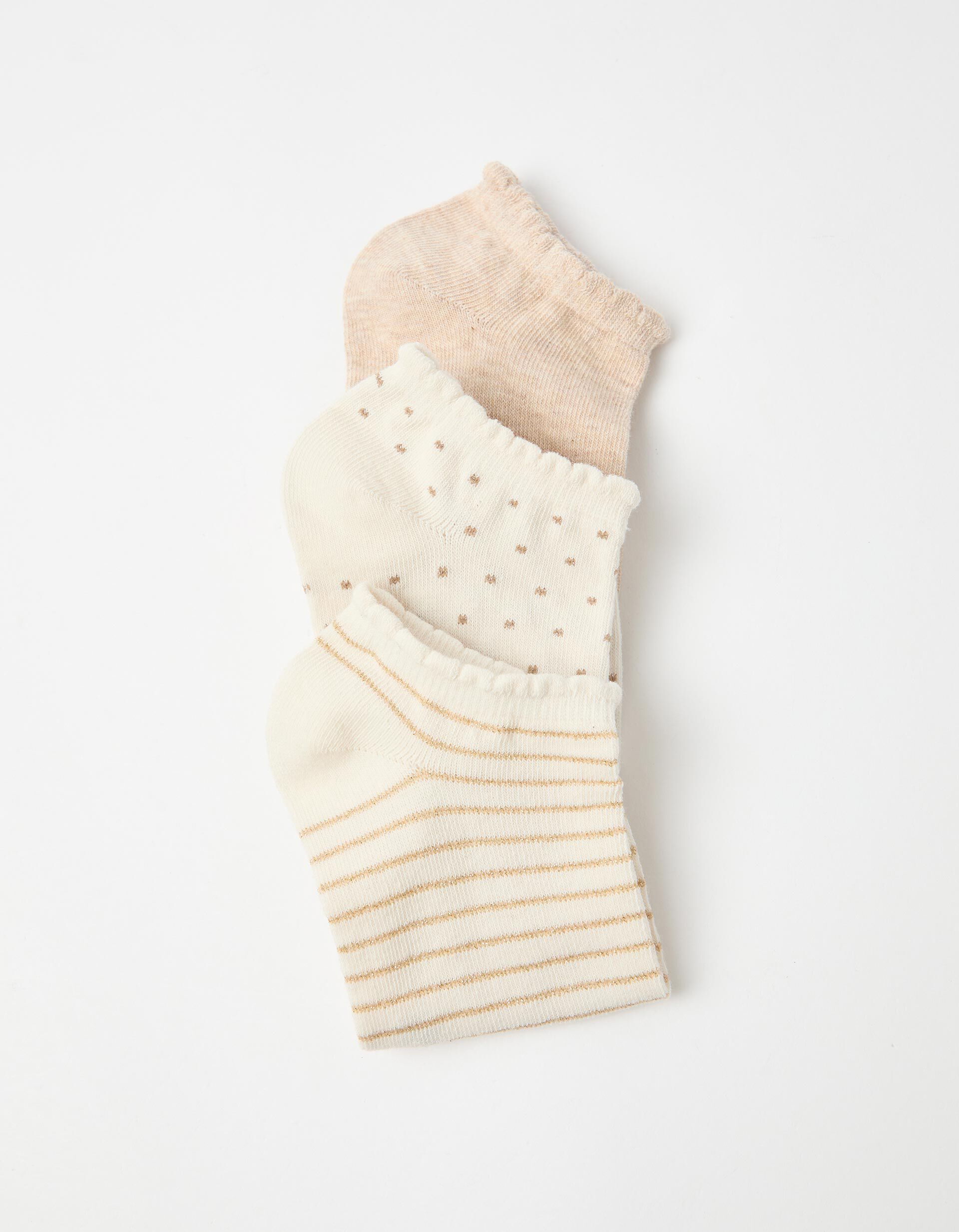 Comprar Online Pack 3 Pares de Meias Tornozelo, Mulher, Bege