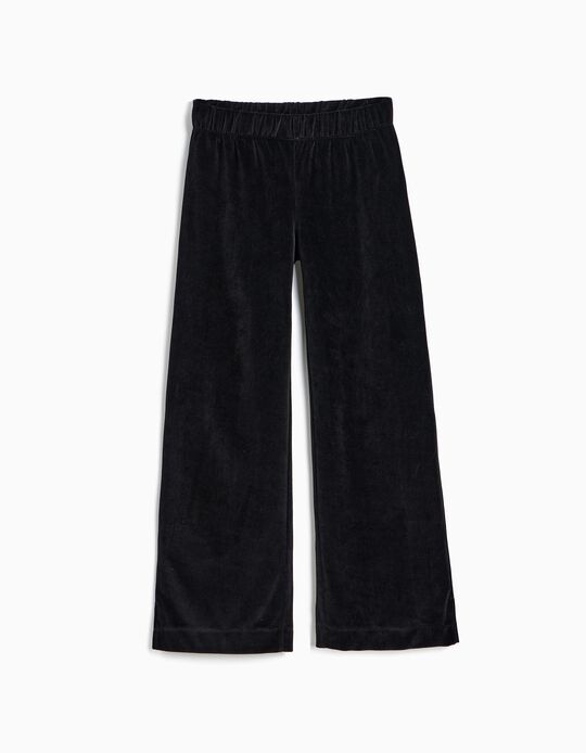 Comprar Online Cal&ccedil;as De Veludo Wide Leg, Menina, Preto