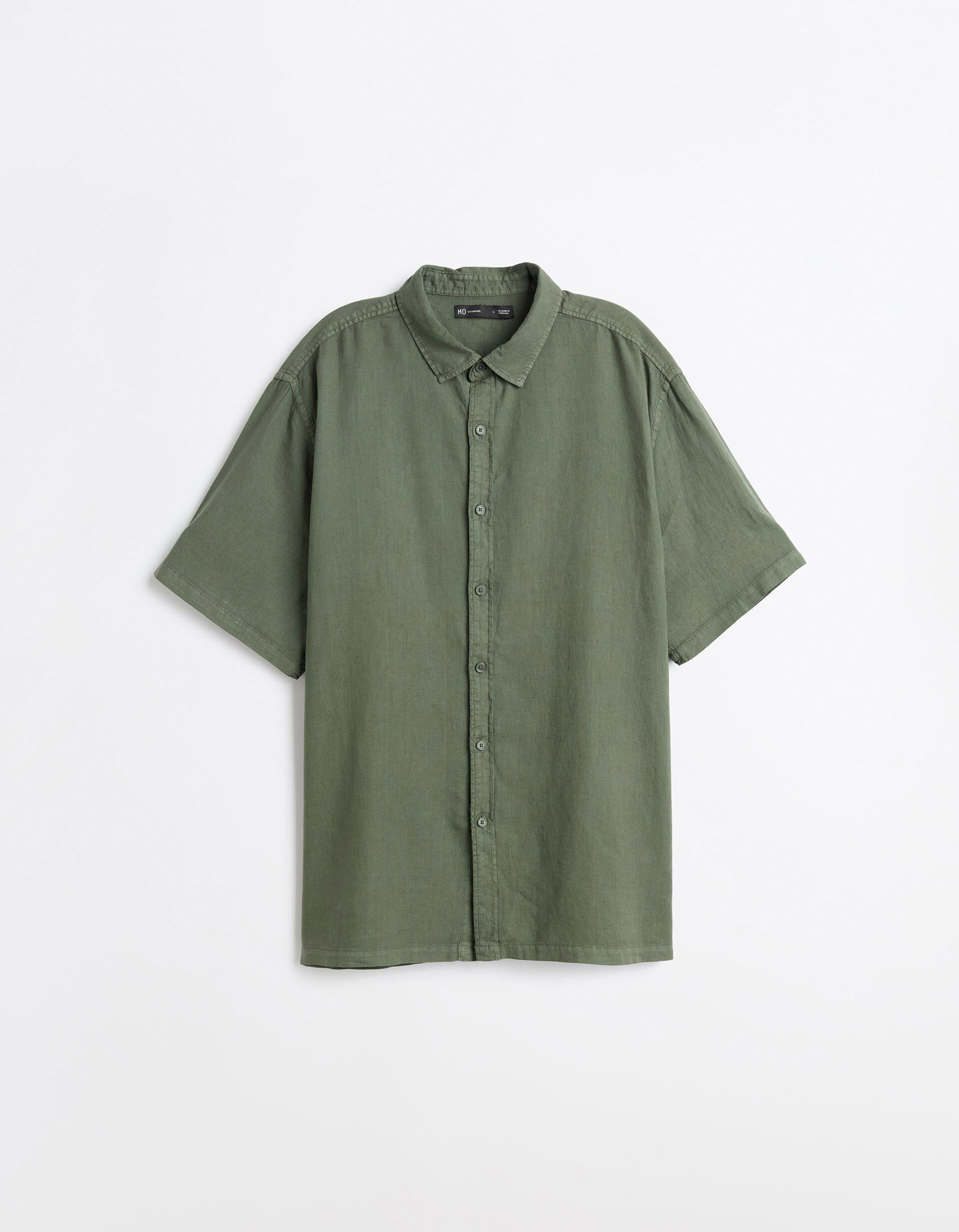 Comprar Online Camisa Com Linho, Homem, Verde Escuro