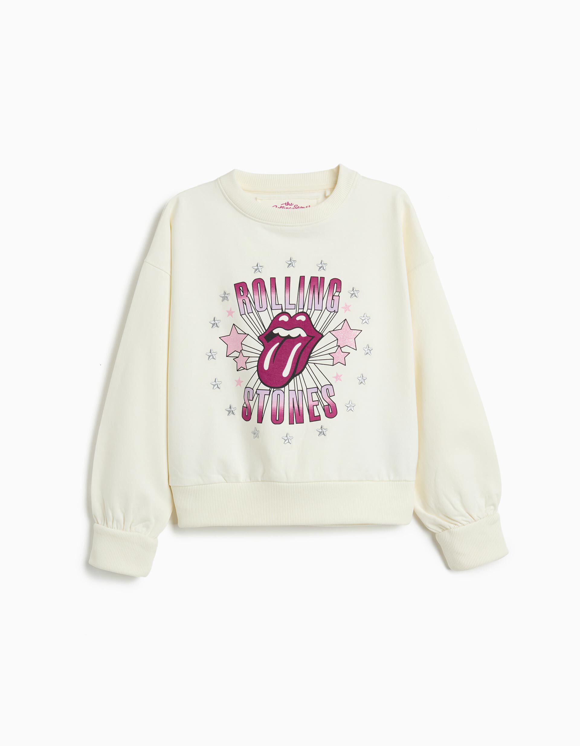 Comprar Online Sweatshirt 'Rolling Stones', Menina, Branco