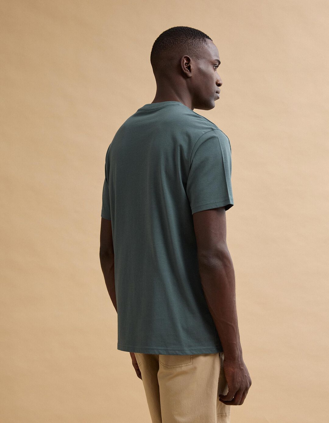 T-shirt Jersey Estampada, Homem, Azul Escuro