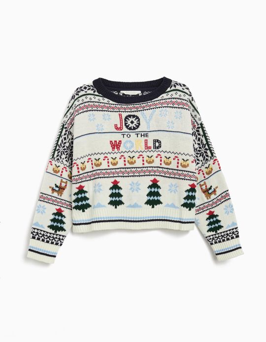 Comprar Online Camisola Natal de Malha, Menina, Multicor 