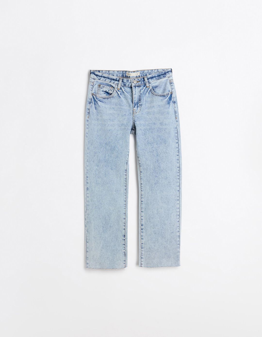 Cal&ccedil;as de Ganga Cropped 'Straight Fit', Mulher, Azul Claro