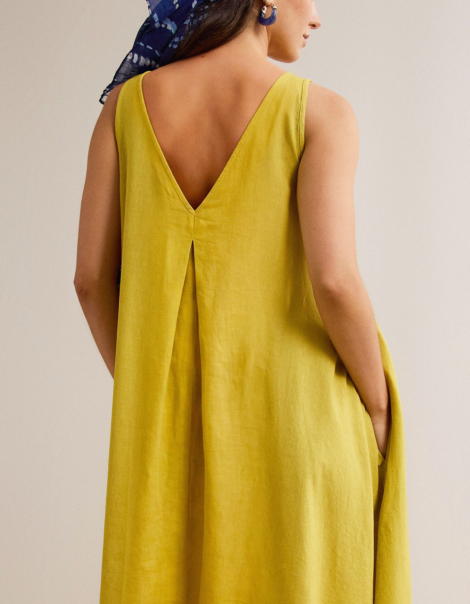 Comprar Online Vestido com Linho, Mulher, Amarelo