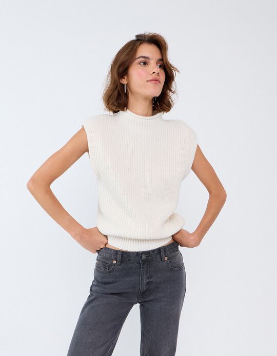 Comprar Online Colete De Malha, Mulher, Cru