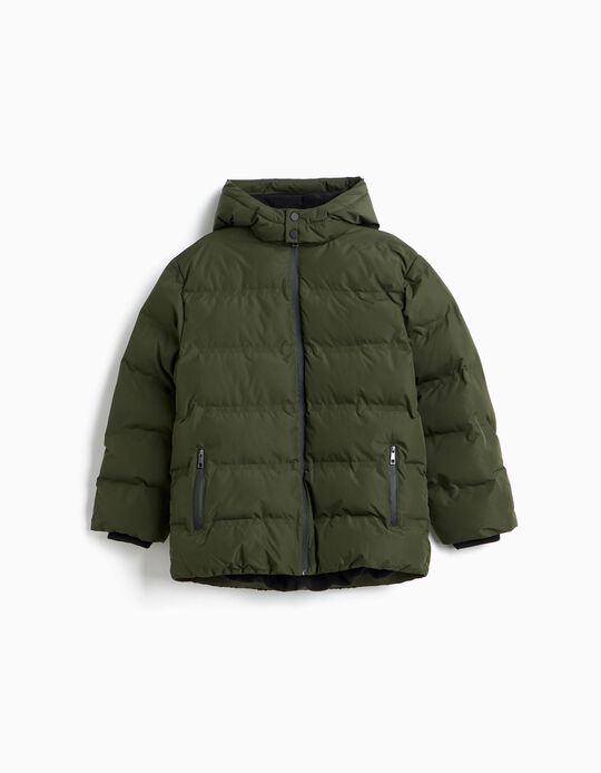 Comprar Online Casaco Acolchoado Com Capuz, Menino, Verde Escuro