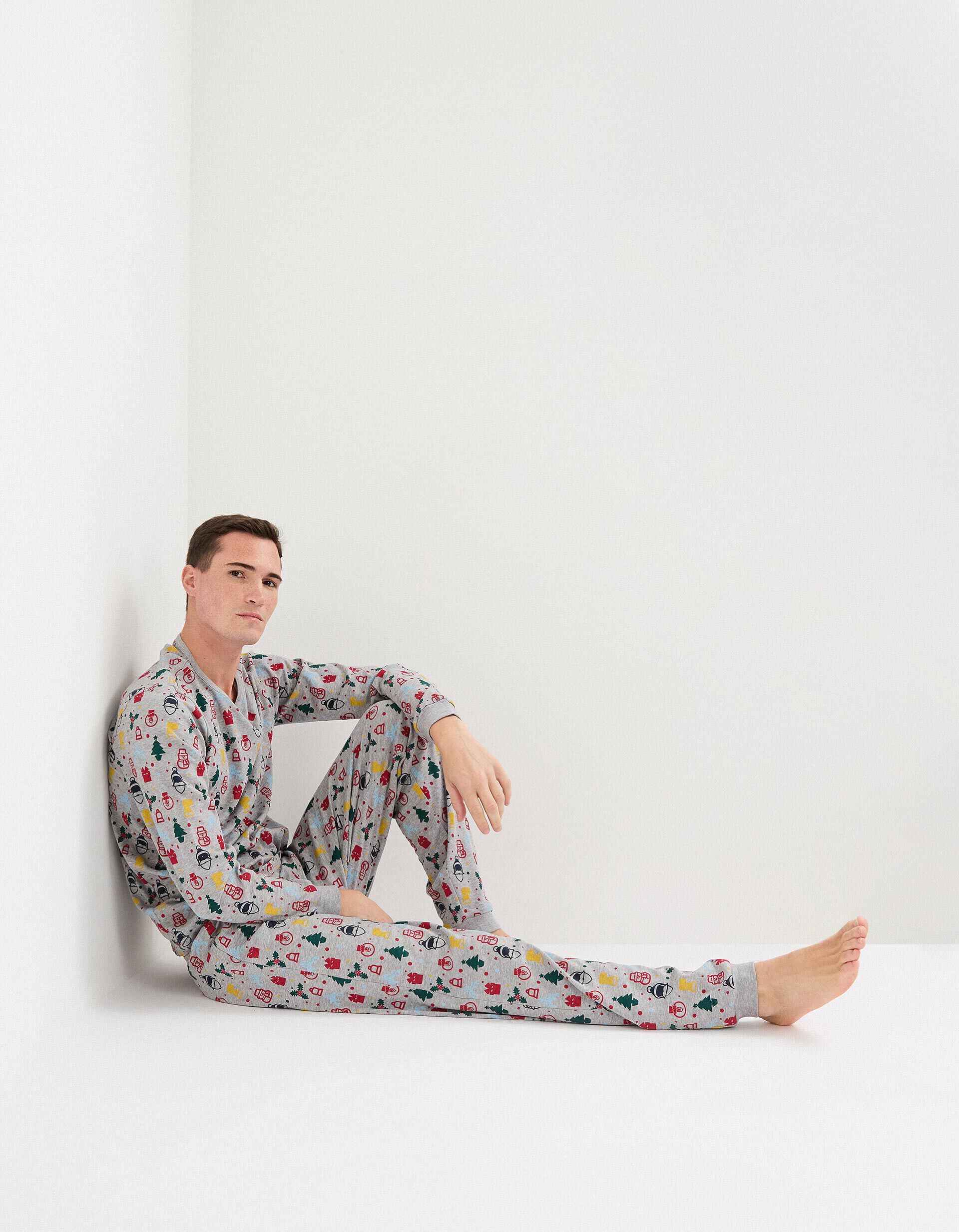 Comprar Online Pijama de Natal, Homem, Cinzento