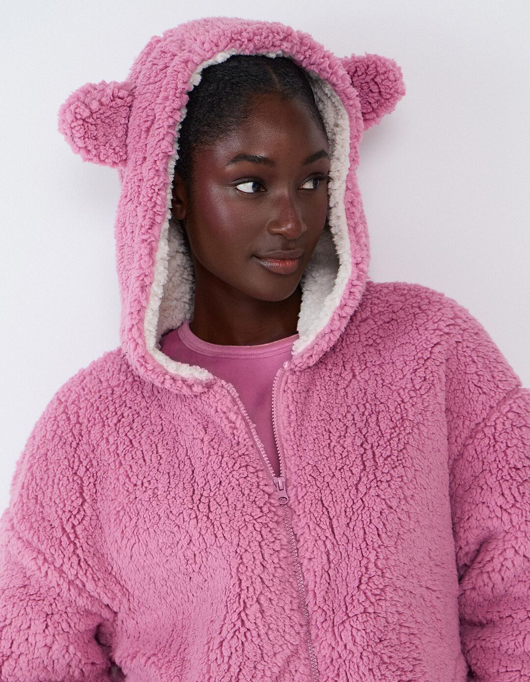 Robe Sherpa, Mulher, Rosa