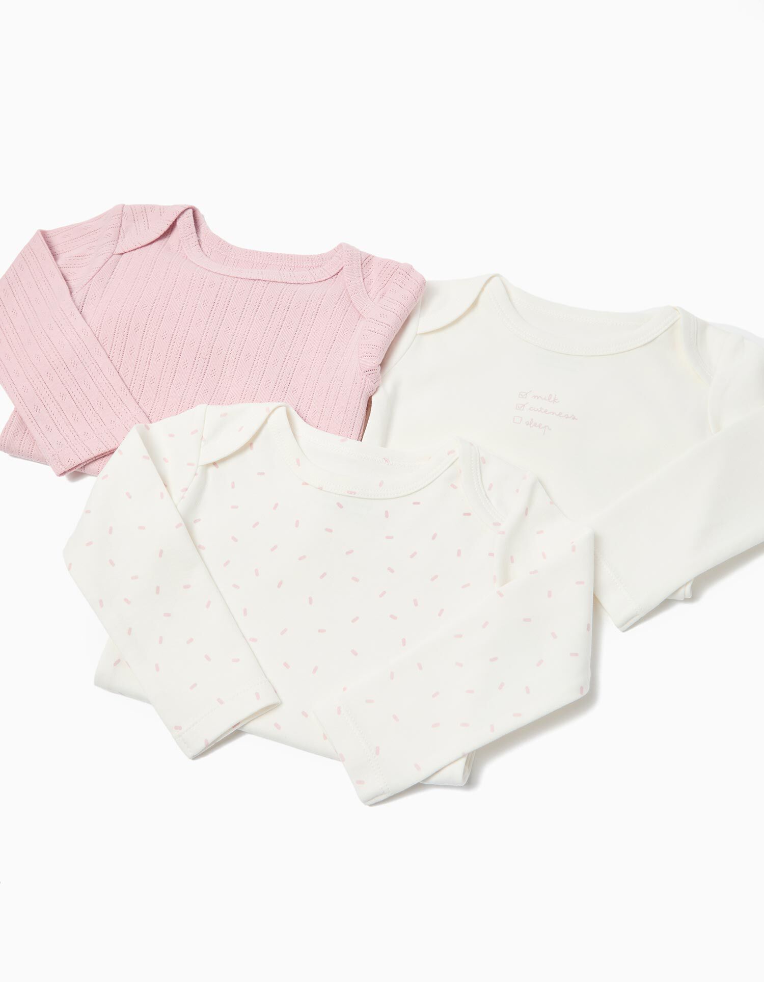 Comprar Online Pack 3 Bodies de Manga Comprida, Menina, Multicor