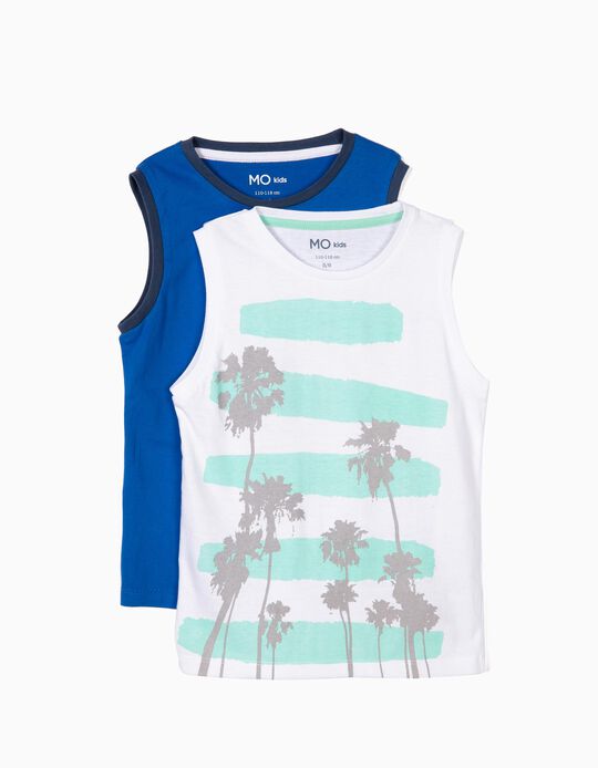 Pack de 2 t-shirts sem mangas