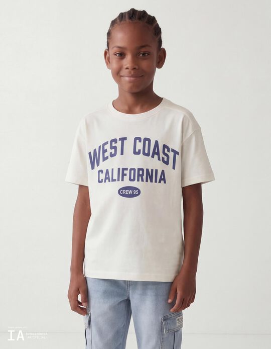 Comprar Online T-shirt Estampada, Menino, Branco