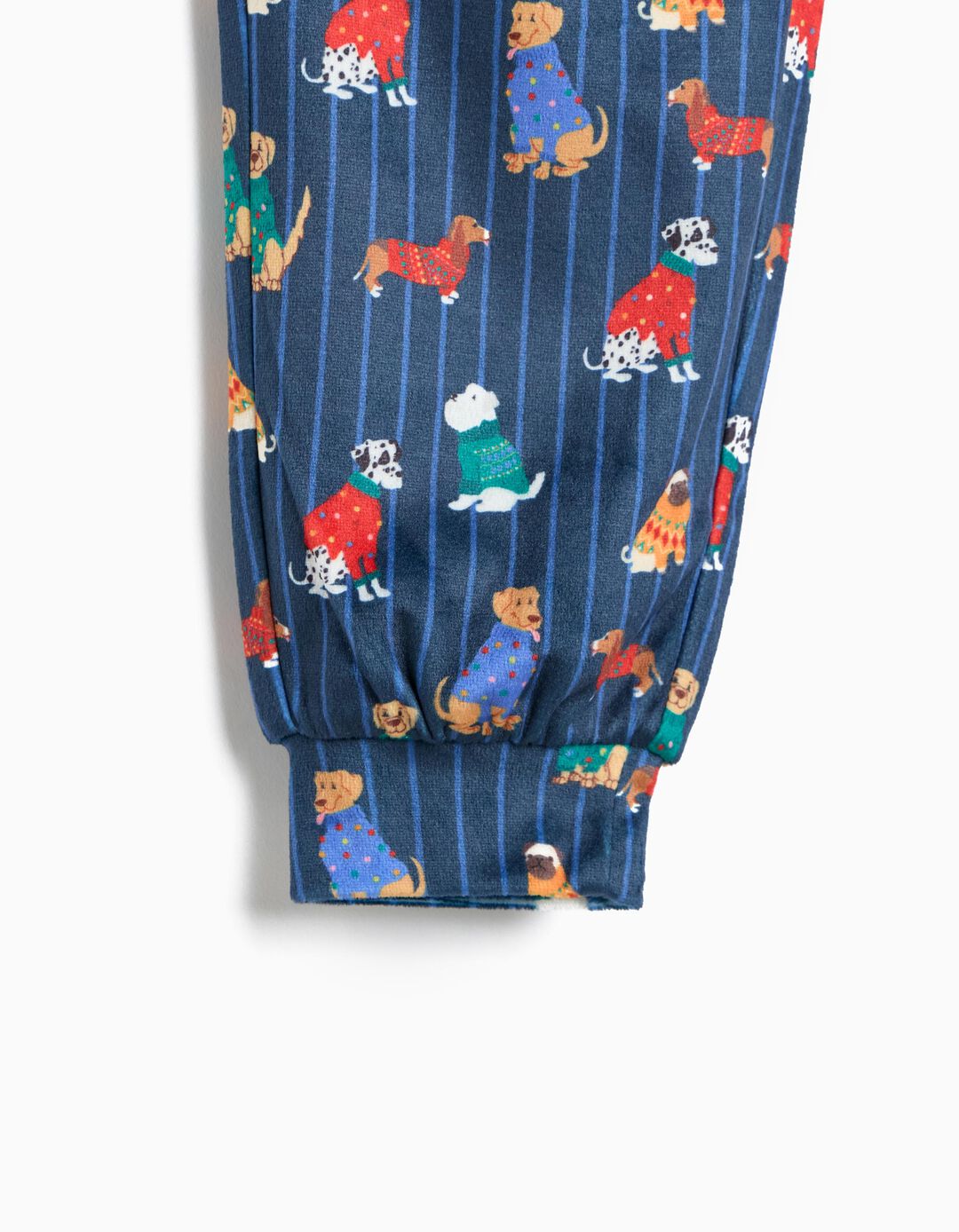 Pijama Aveludado, Beb&eacute;, Azul Escuro