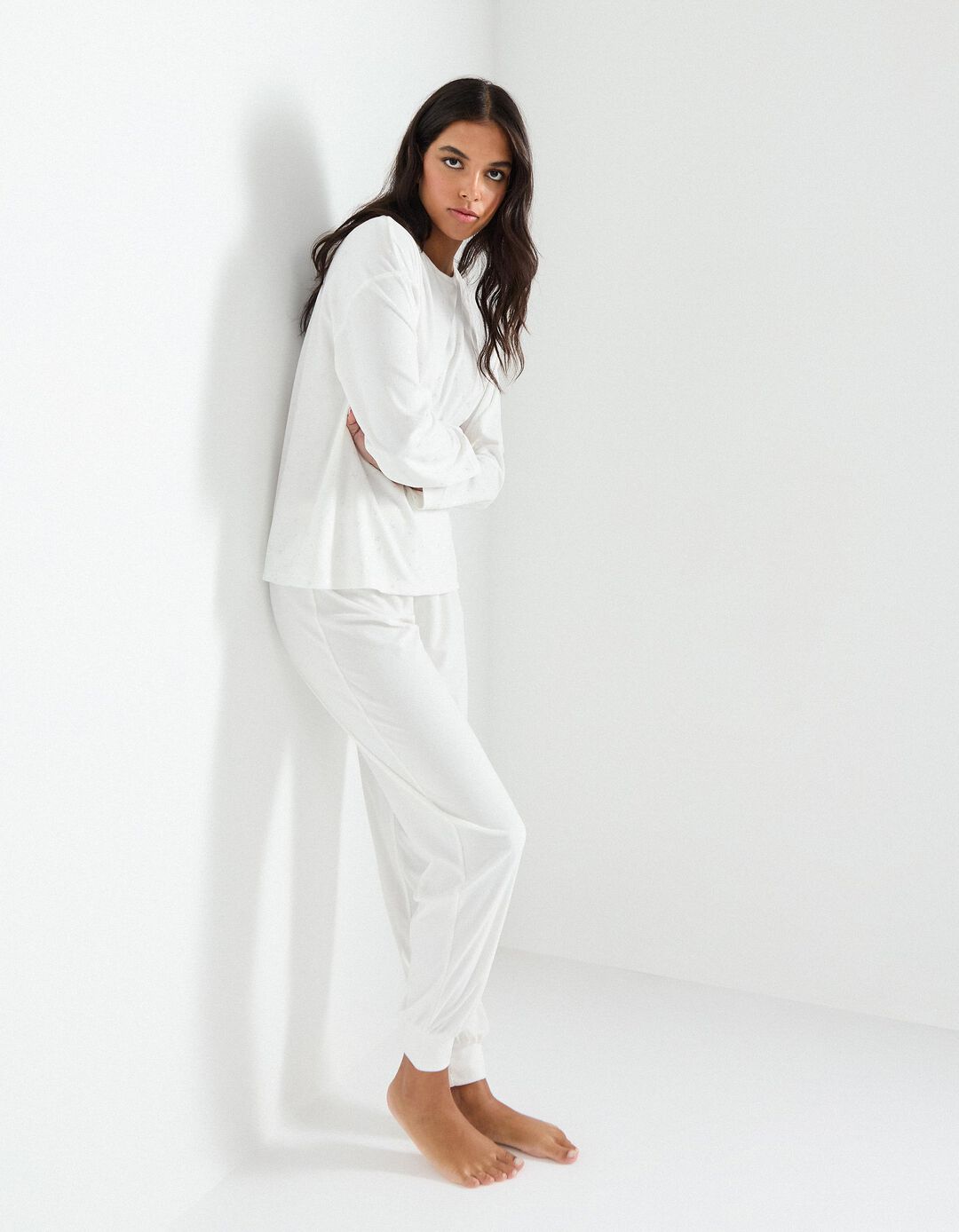 Pijama Veludo, Mulher, Branco