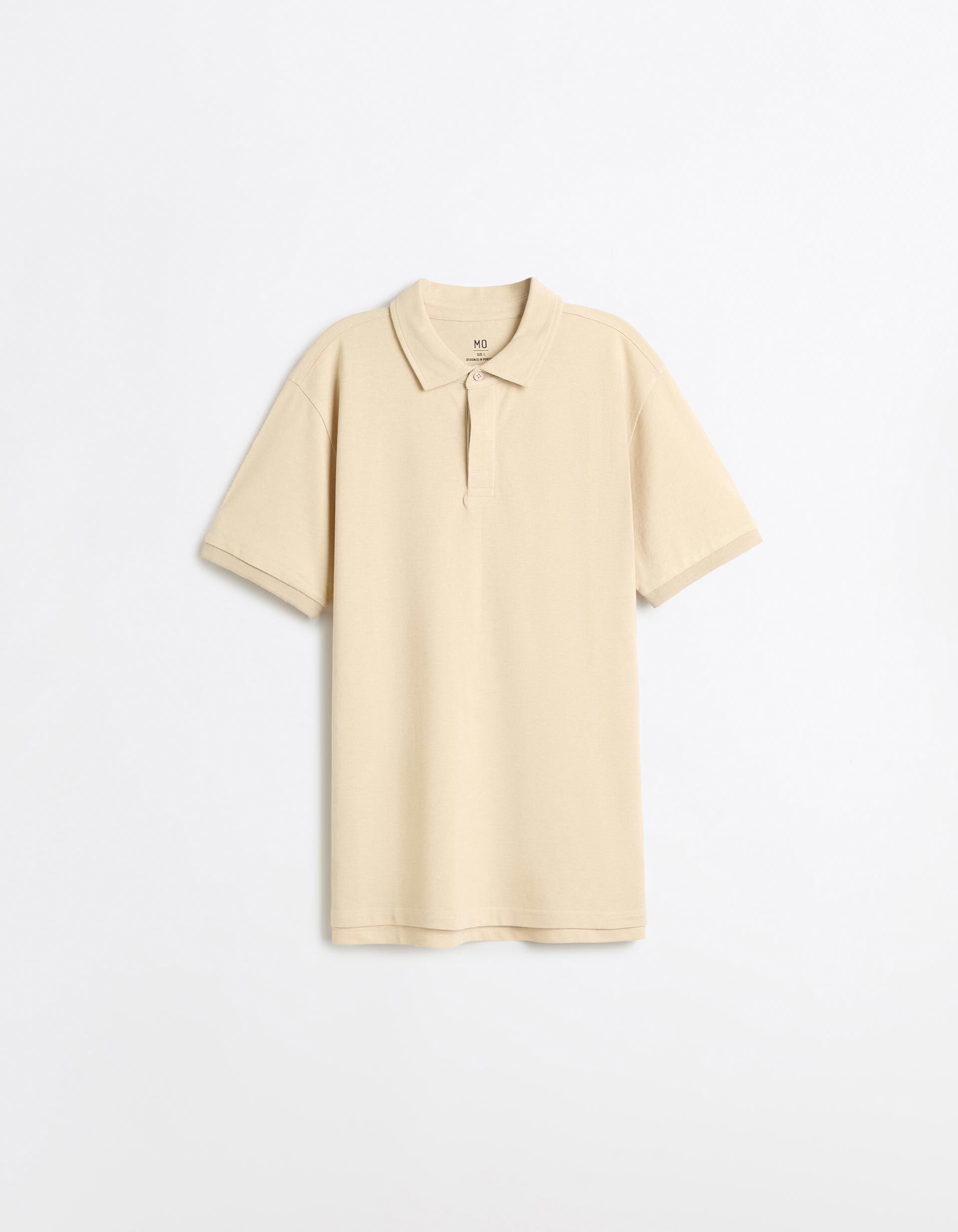 Comprar Online Polo Oxford Piquet, Homem, Bege Claro
