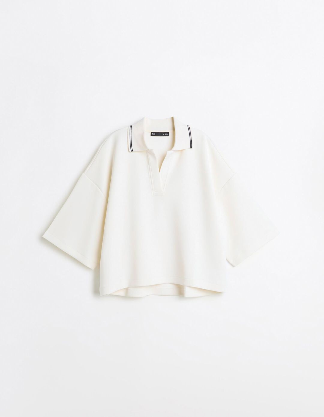 Polo Interlock, Mulher, Bege Claro