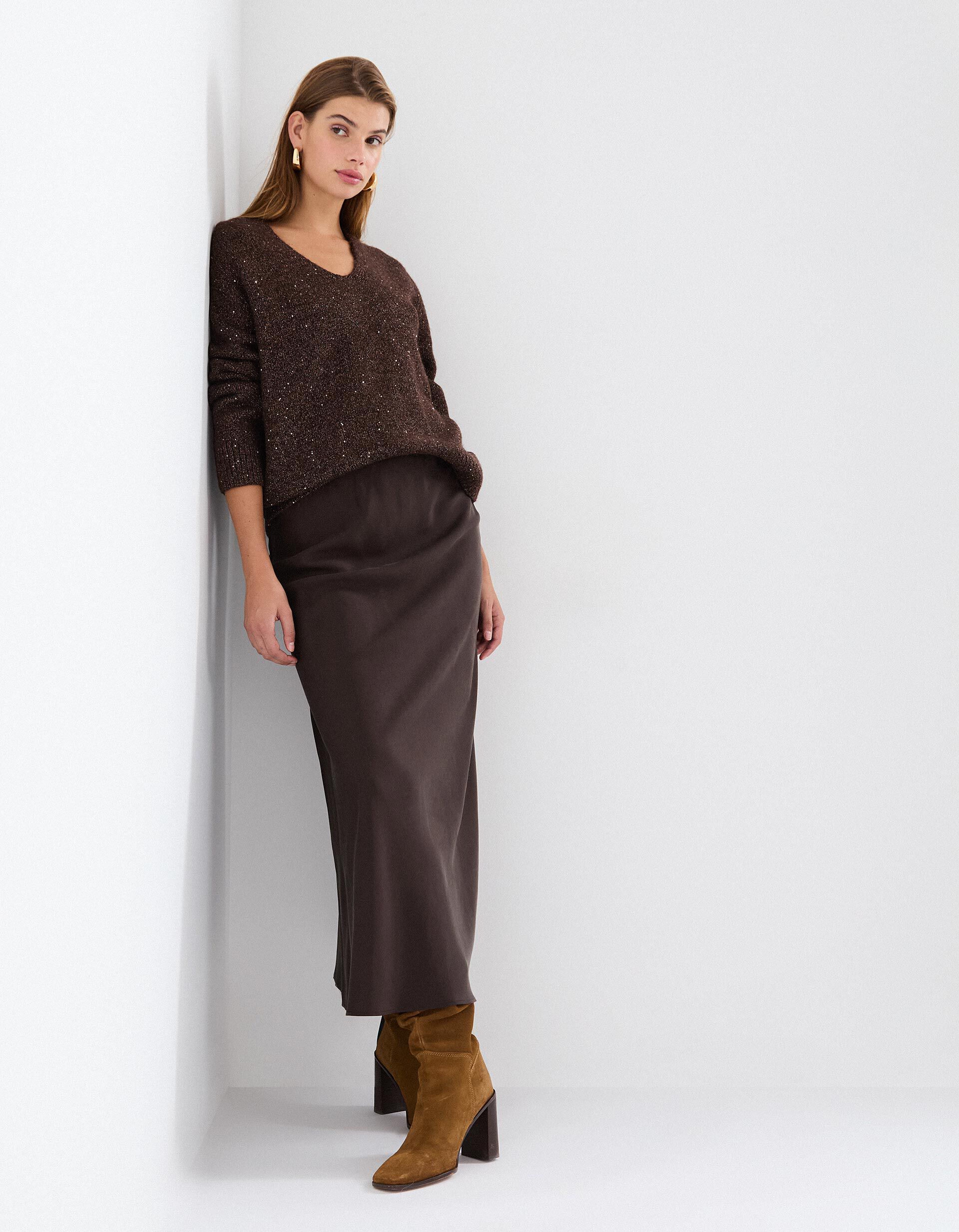 Comprar Online Saia Liocel, Mulher, Castanho Escuro