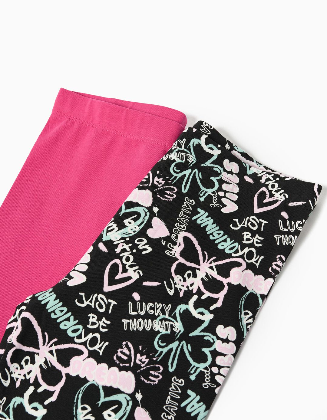 Pack 2 Leggings, Menina, Multicor