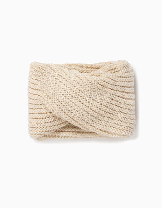 Gola com tricotado canelado