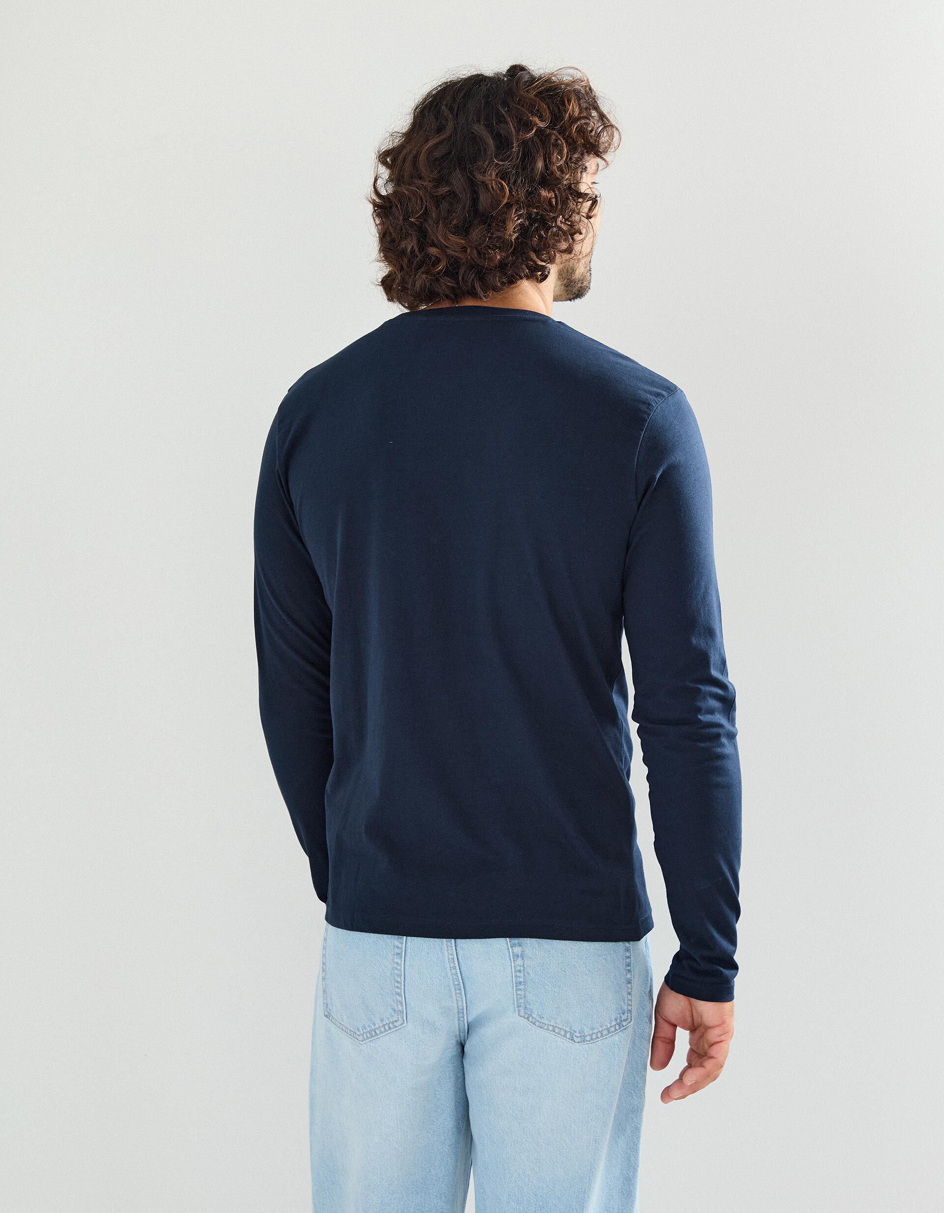Comprar Online T-shirt Manga Comprida, Homem, Azul Escuro