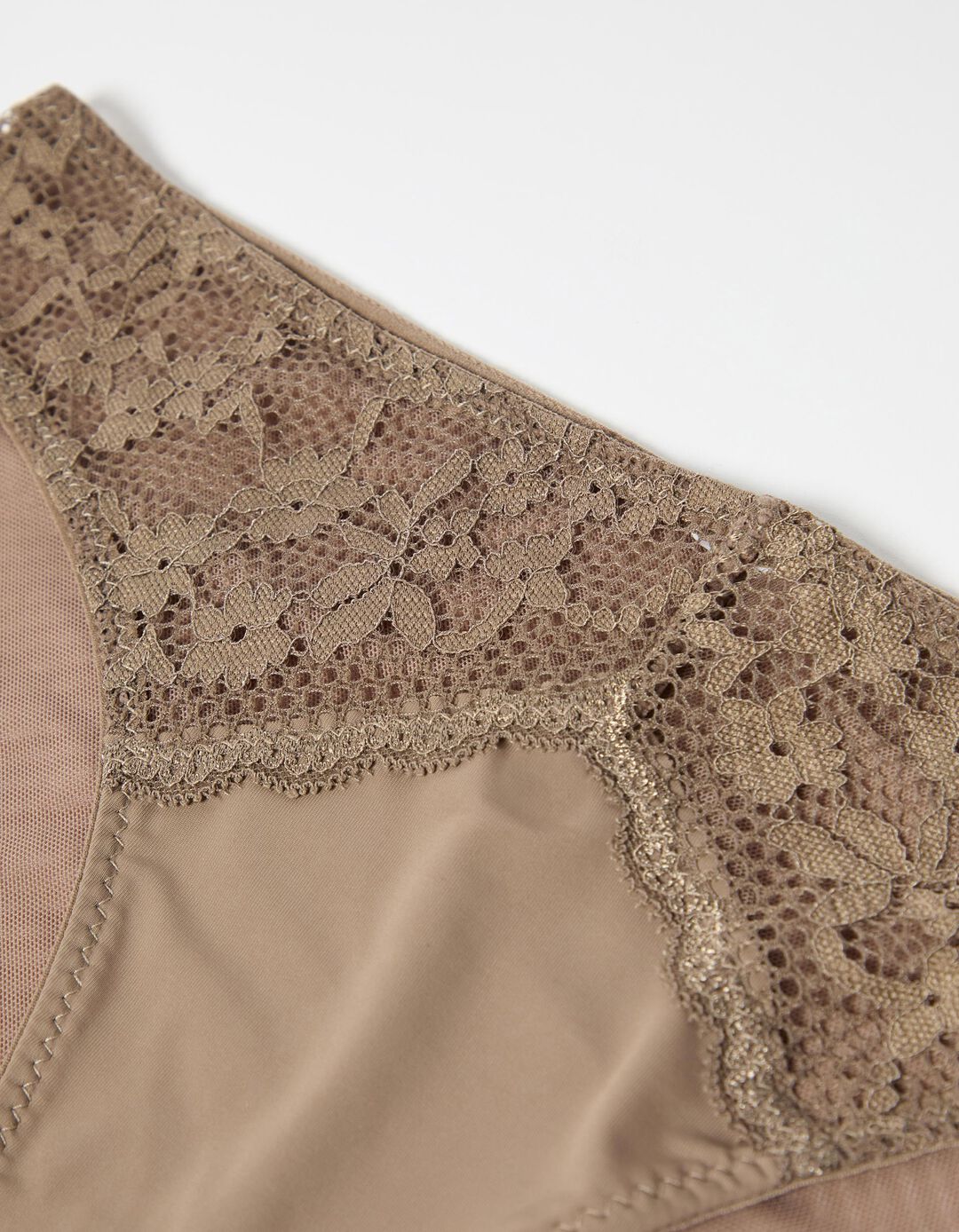 Cuecas com Renda, Mulher, Bege Escuro 