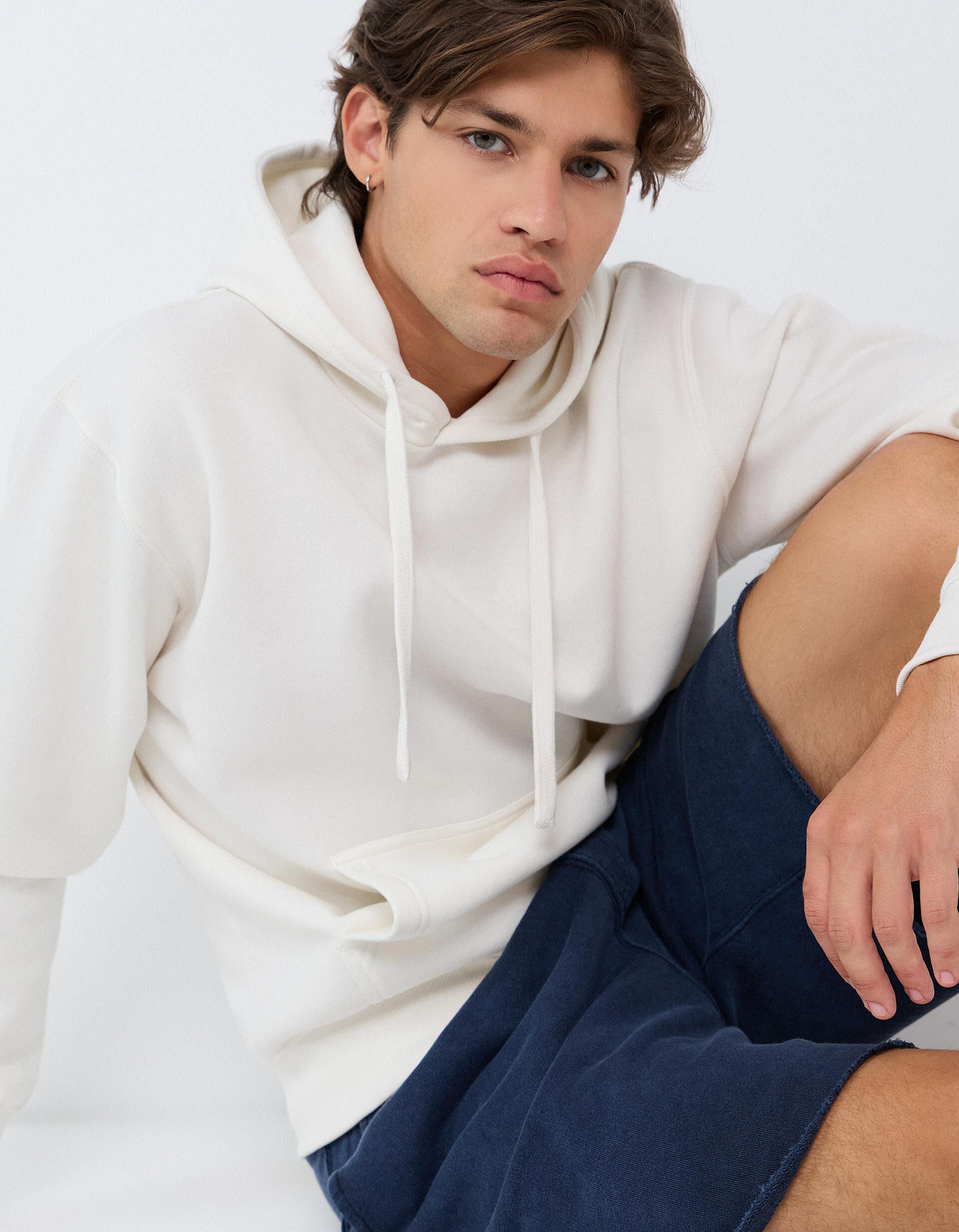 Comprar Online Sweatshirt Com Capuz, Homem, Branco