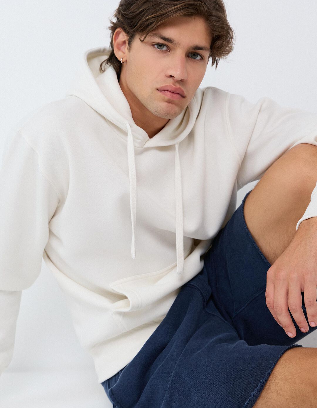 Sweatshirt Com Capuz, Homem, Branco