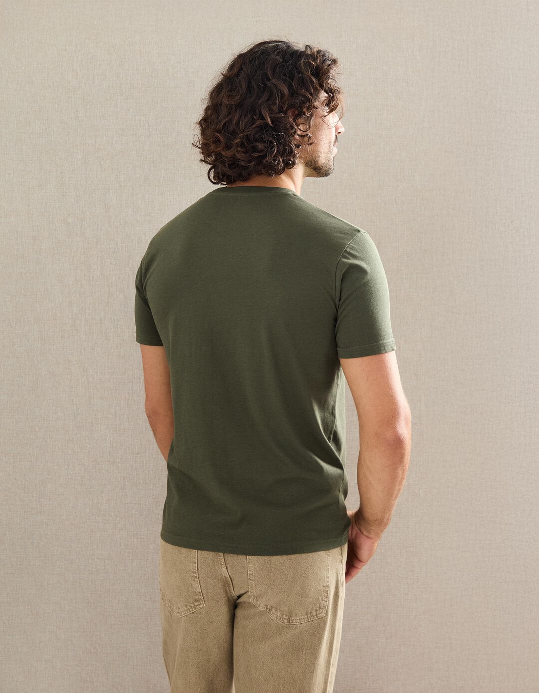 T-shirt Print, Homem, Verde Escuro