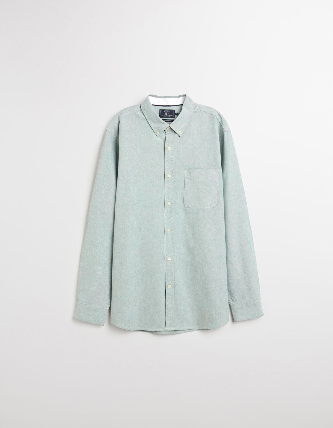 Camisa de Manga Comprida Oxford, Homem, Verde