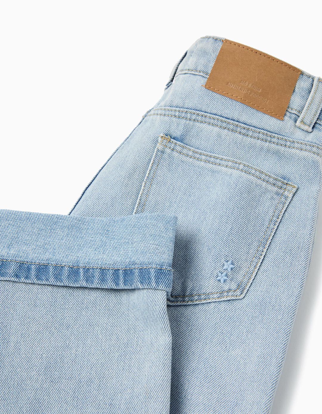 Cal&ccedil;as de Ganga 'Wide Leg', Menina, Azul Claro