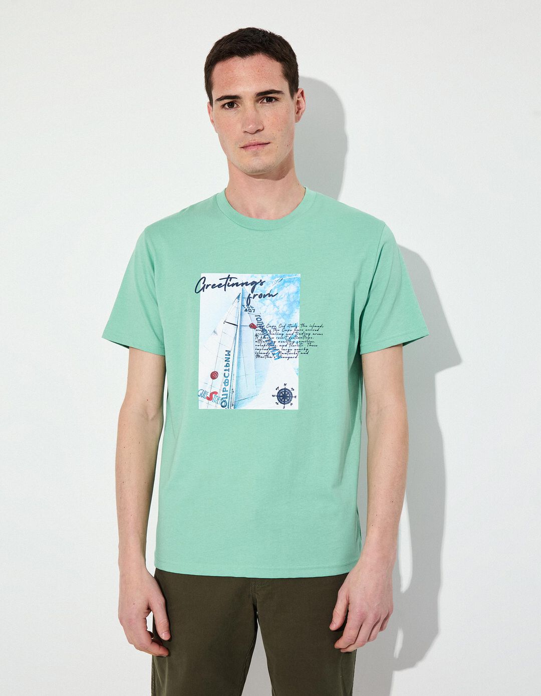 T-shirt, Homem, Verde