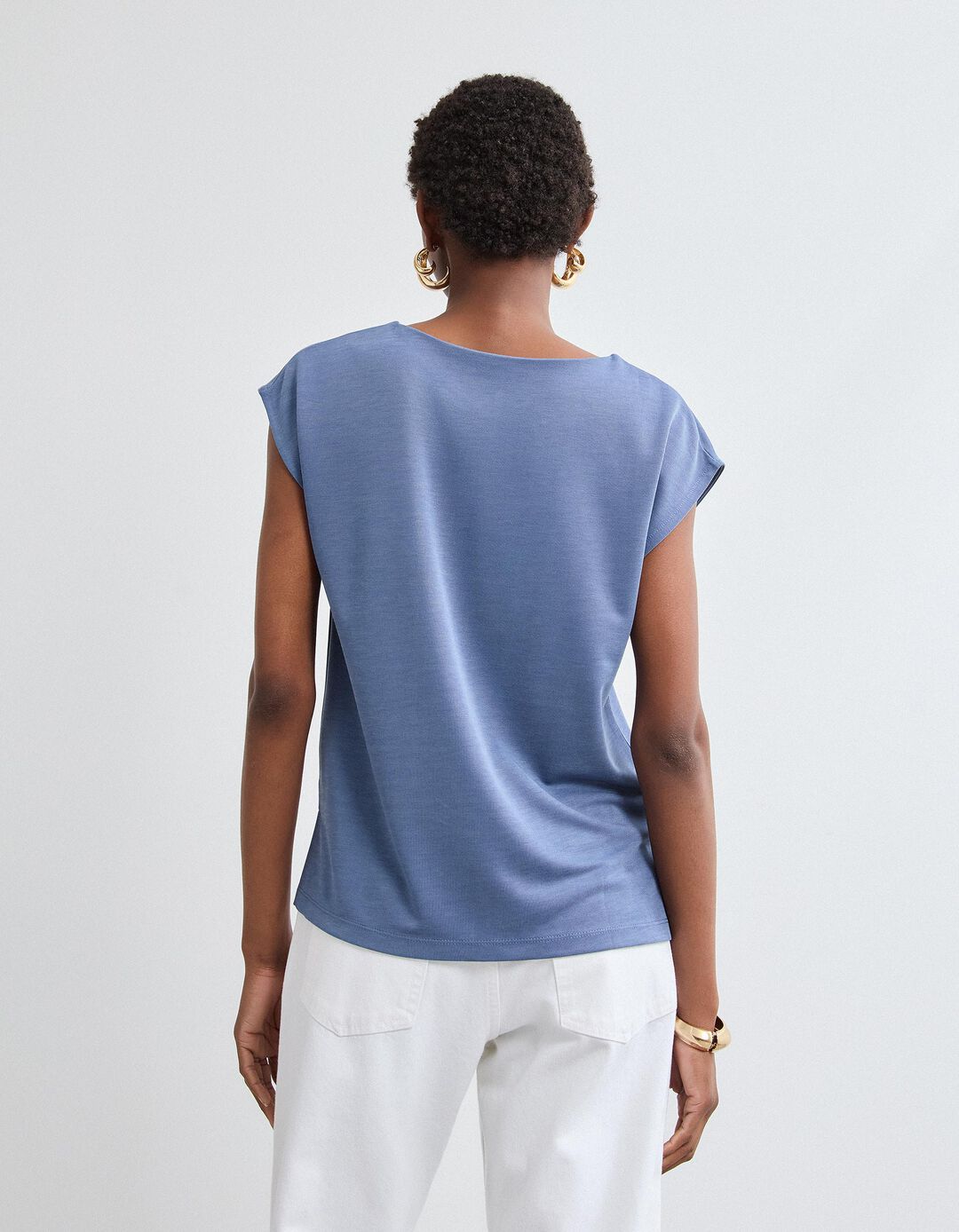 T-shirt, Mulher, Azul