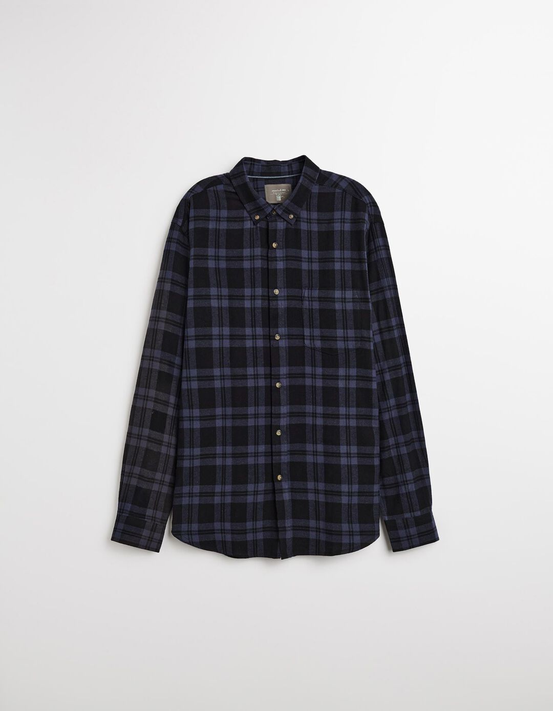 Camisa Flanela de Xadrez, Homem, Azul Escuro