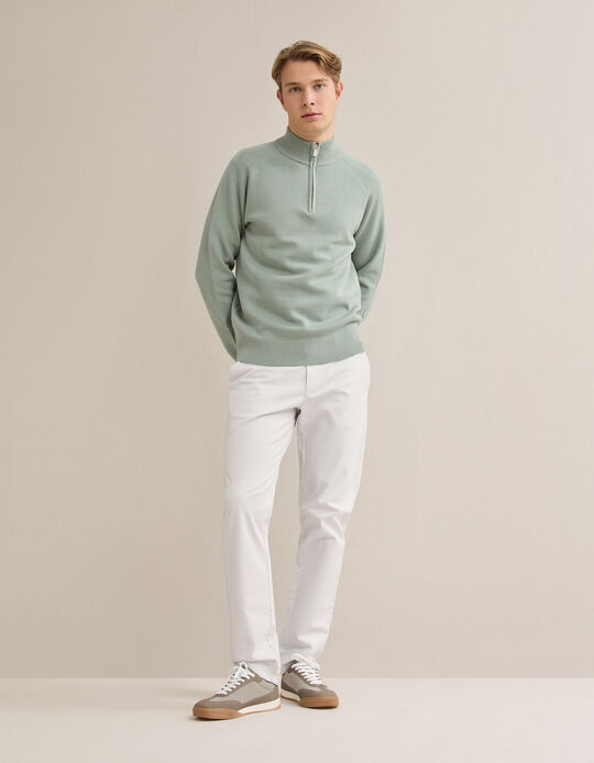 Comprar Online Cal&ccedil;as Chino Slim, Homem, Branco