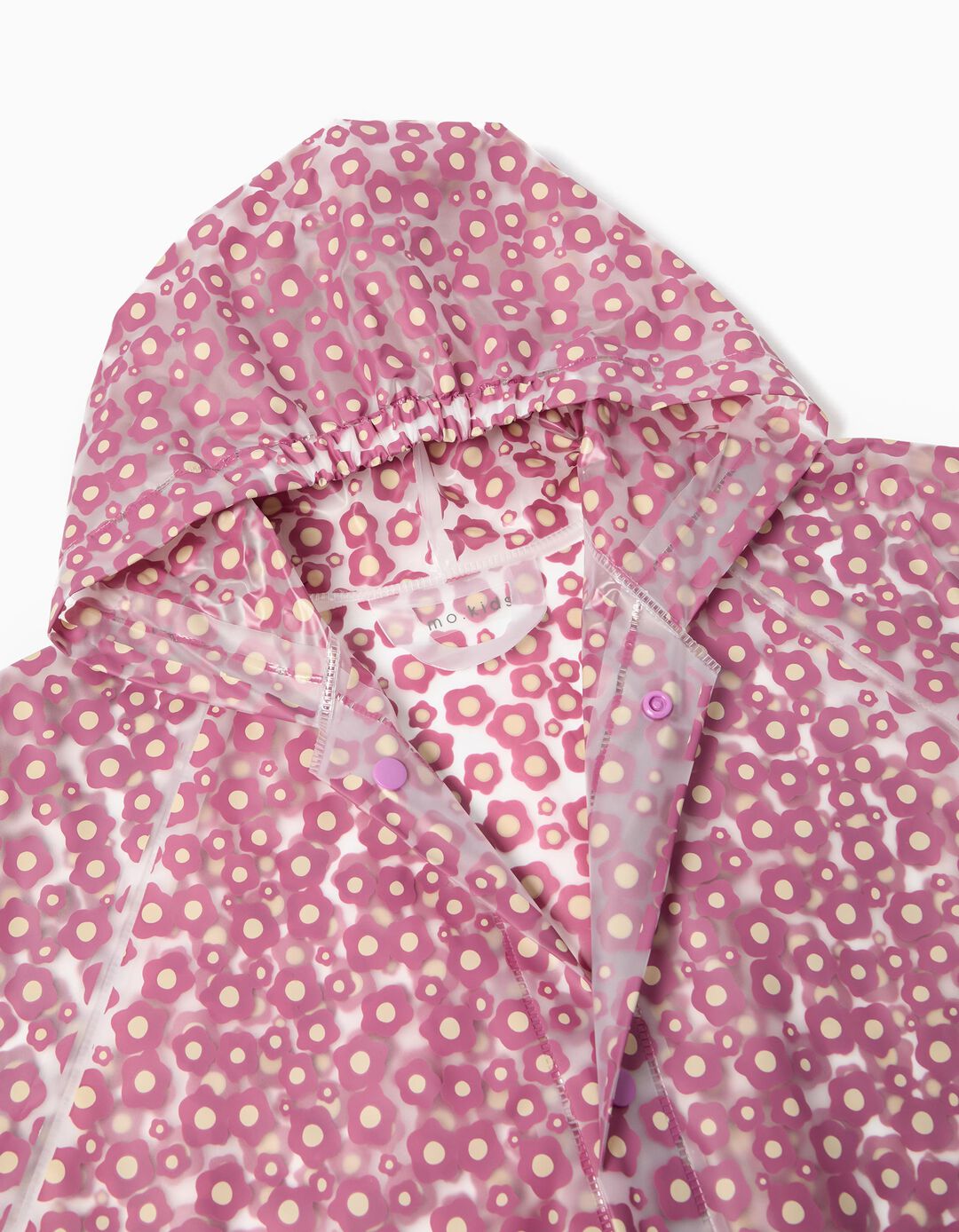 Casaco Impermeável com Capuz, Menina, Rosa