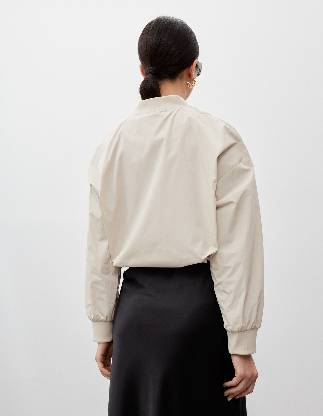 Bomber Jacket, Woman, Light Beige