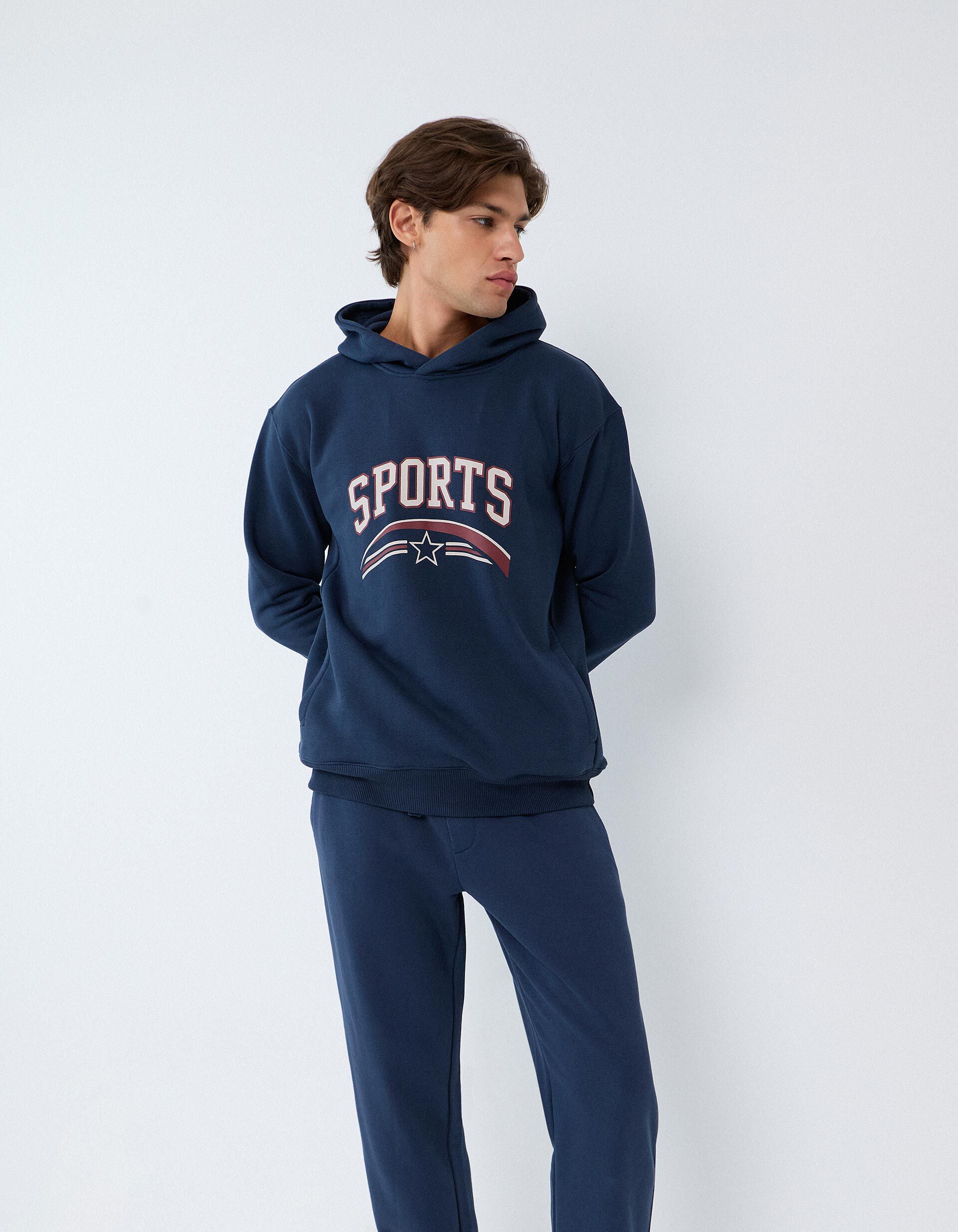 Comprar Online Sweatshirt De Felpa Estampada, Homem, Azul