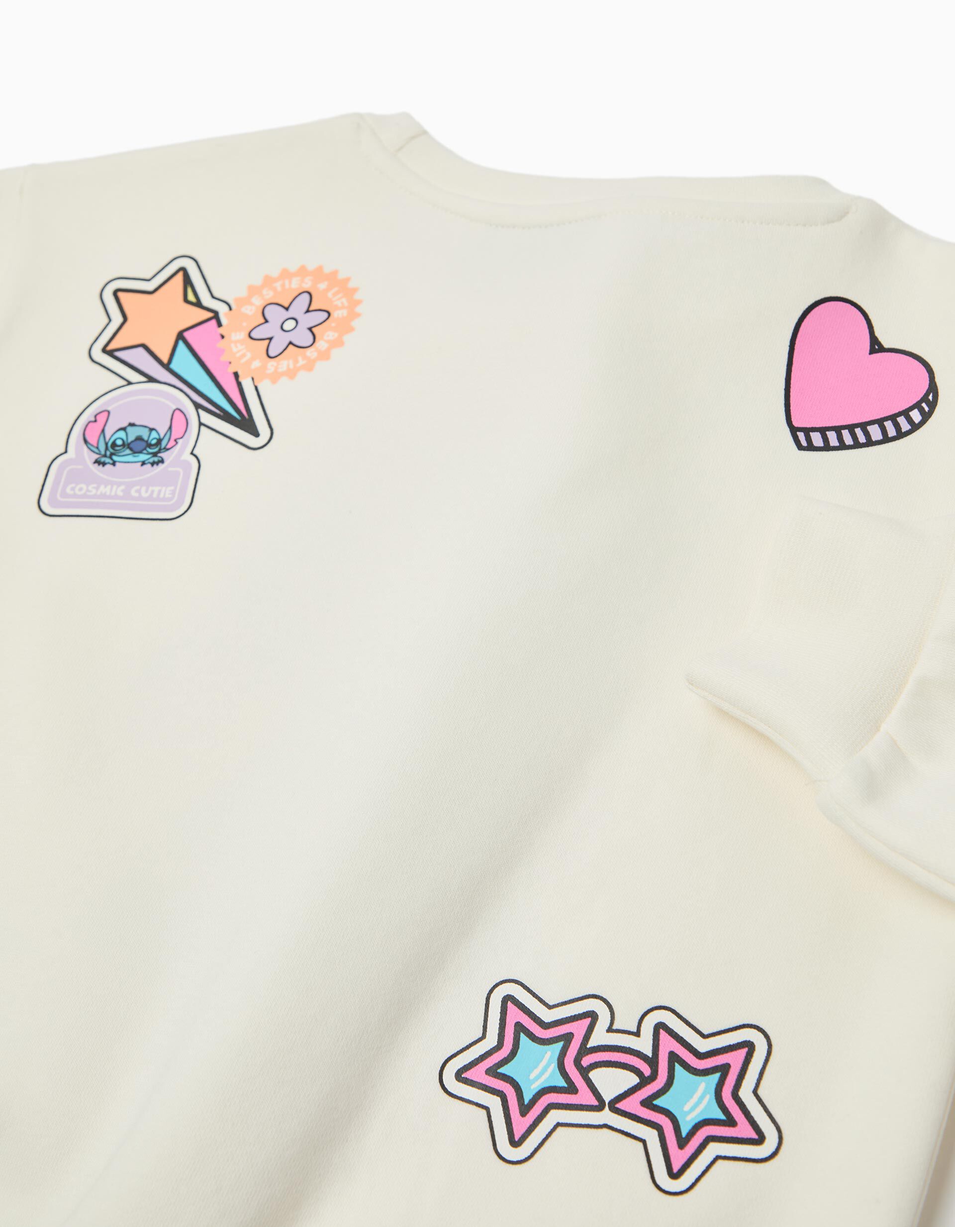 Comprar Online Sweatshirt de Felpa 'Stitch', Menina, Branco