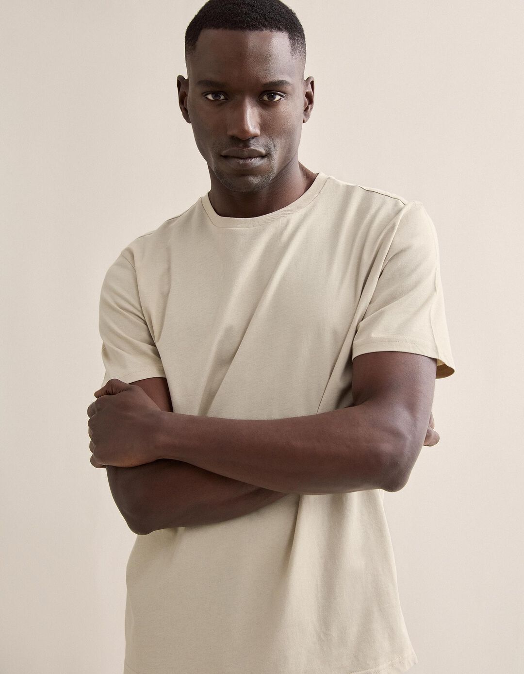 T-shirt, Homem, Bege Claro