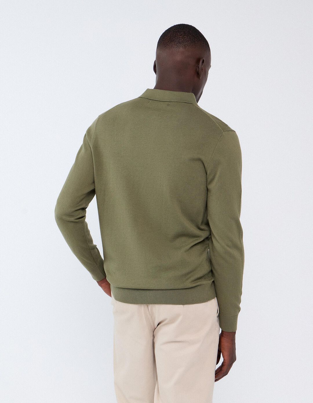 Polo De Malha Com Caxemira, Homem, Verde