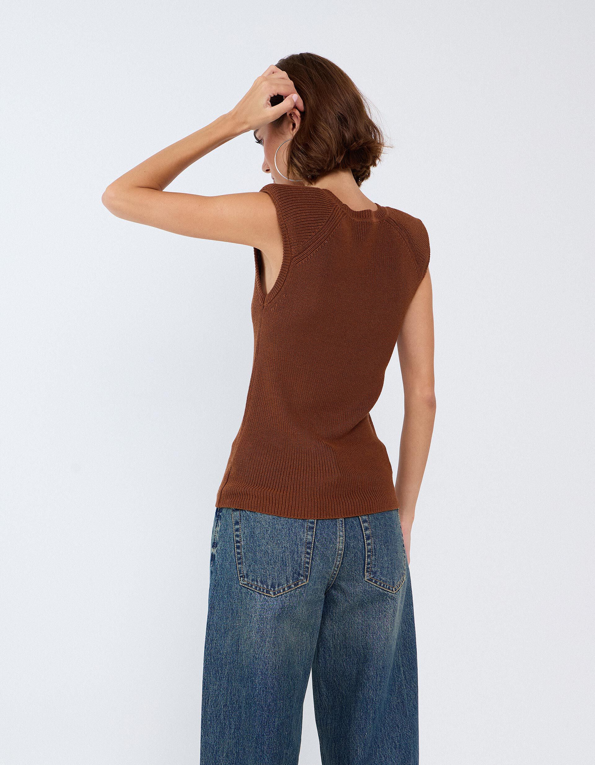 Comprar Online Sweater Sem Mangas, Mulher, Castanho Claro