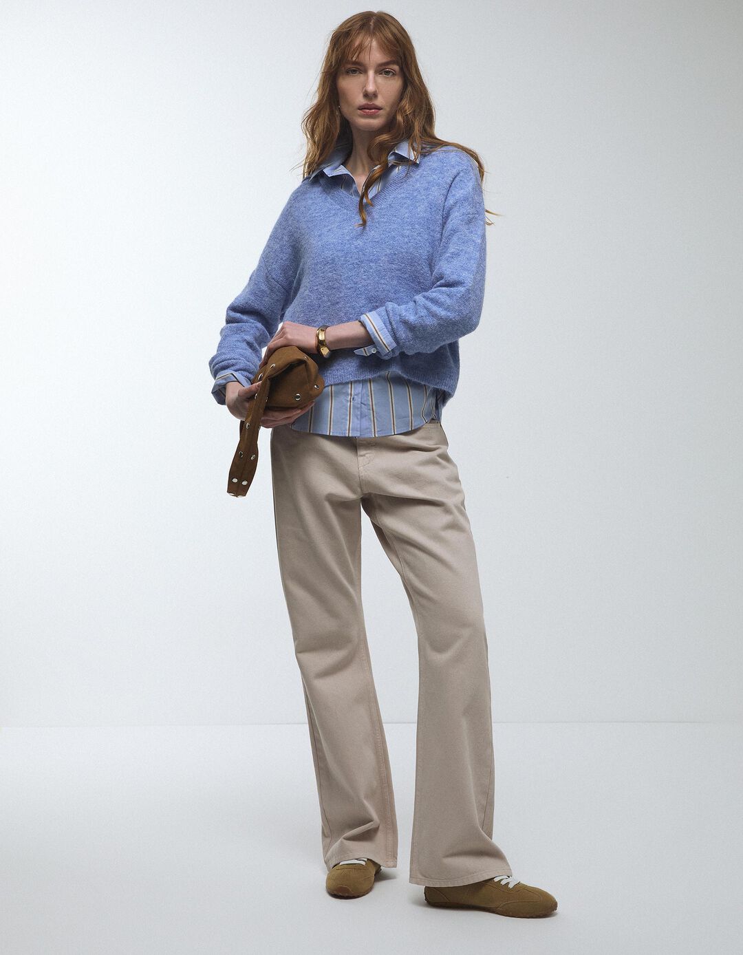 Polo de Malha, Mulher, Azul