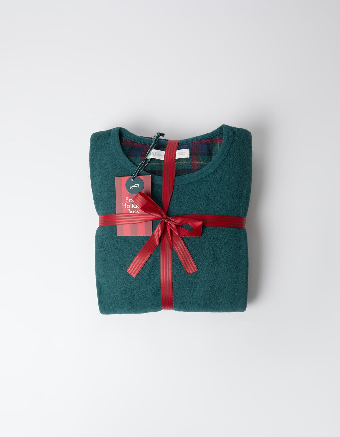 Pijama Polar De Natal, Mulher, Verde Escuro