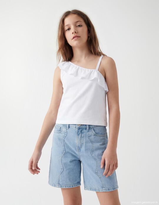 Comprar Online Top Folho, Menina, Branco