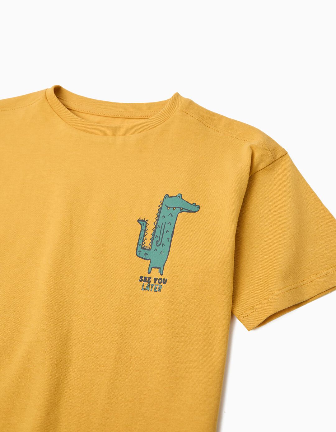 T-shirt Estampada, Menino, Amarelo