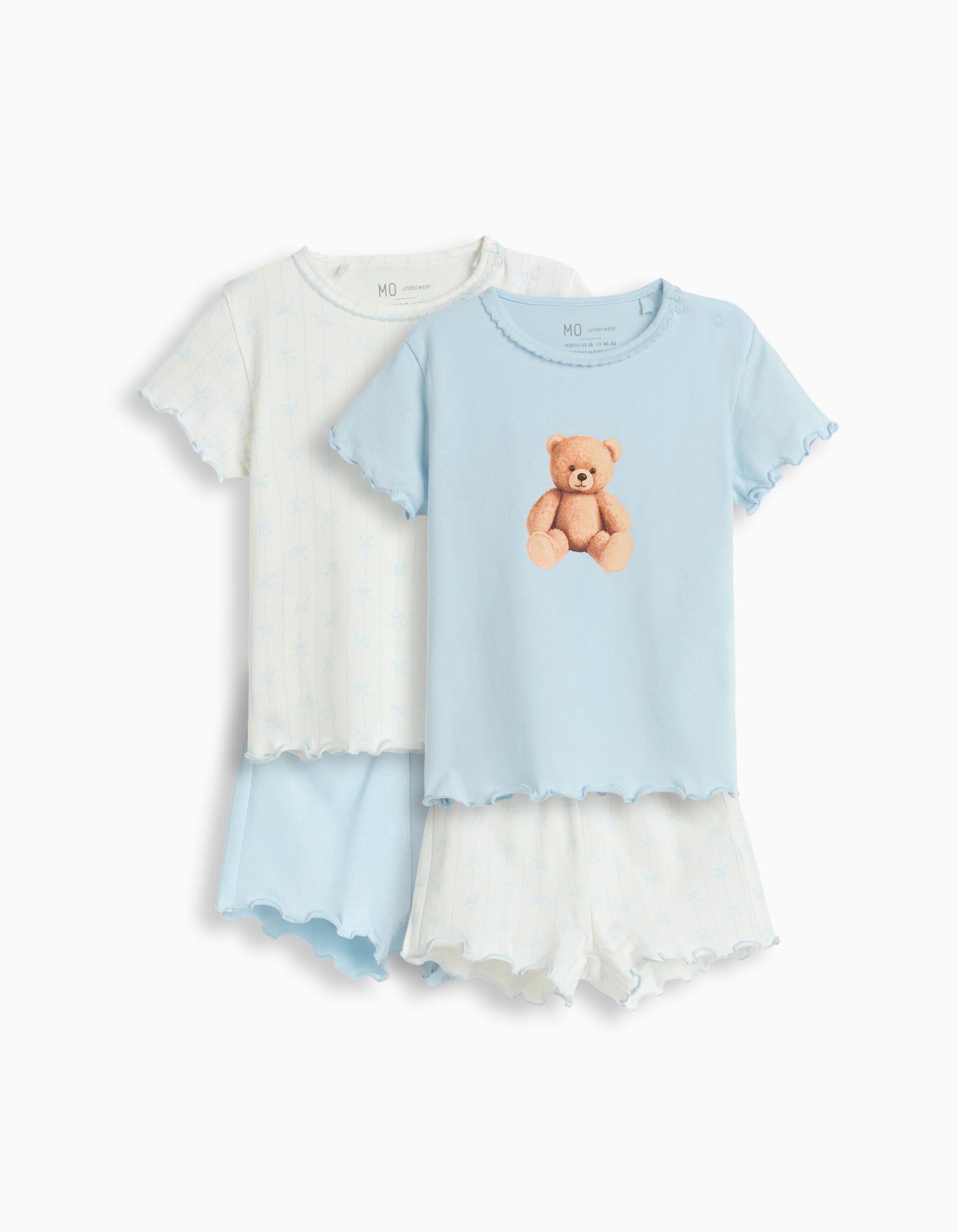 Comprar Online Pack 2 Pijamas Jersey, Menina, Azul Claro