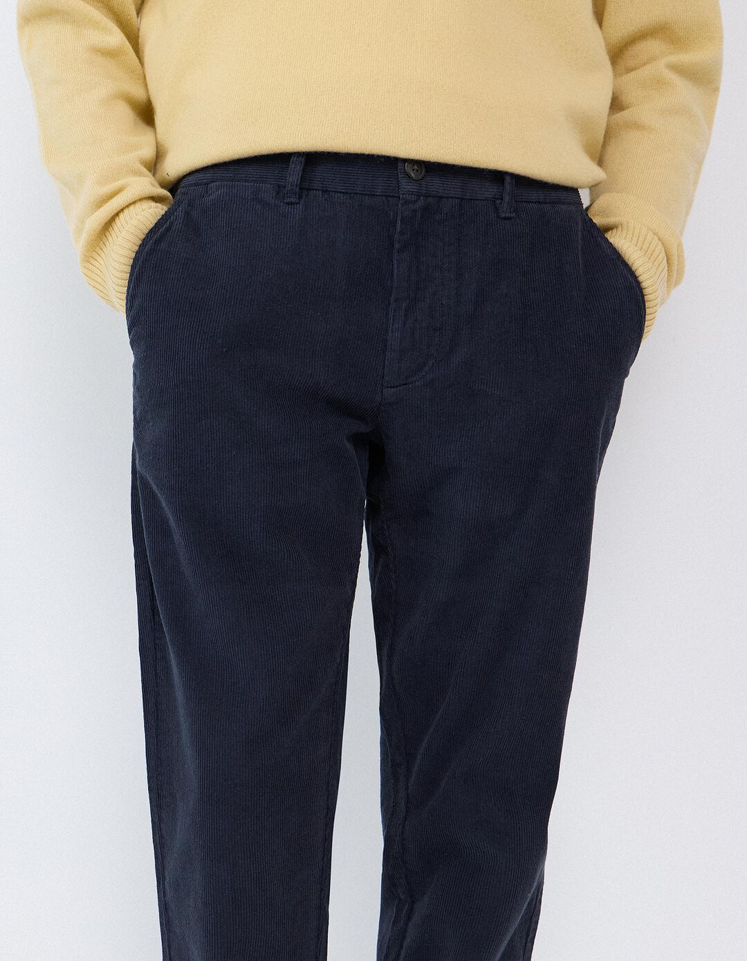 Cal&ccedil;as Chino Slim-Fit, Homem, Azul Escuro