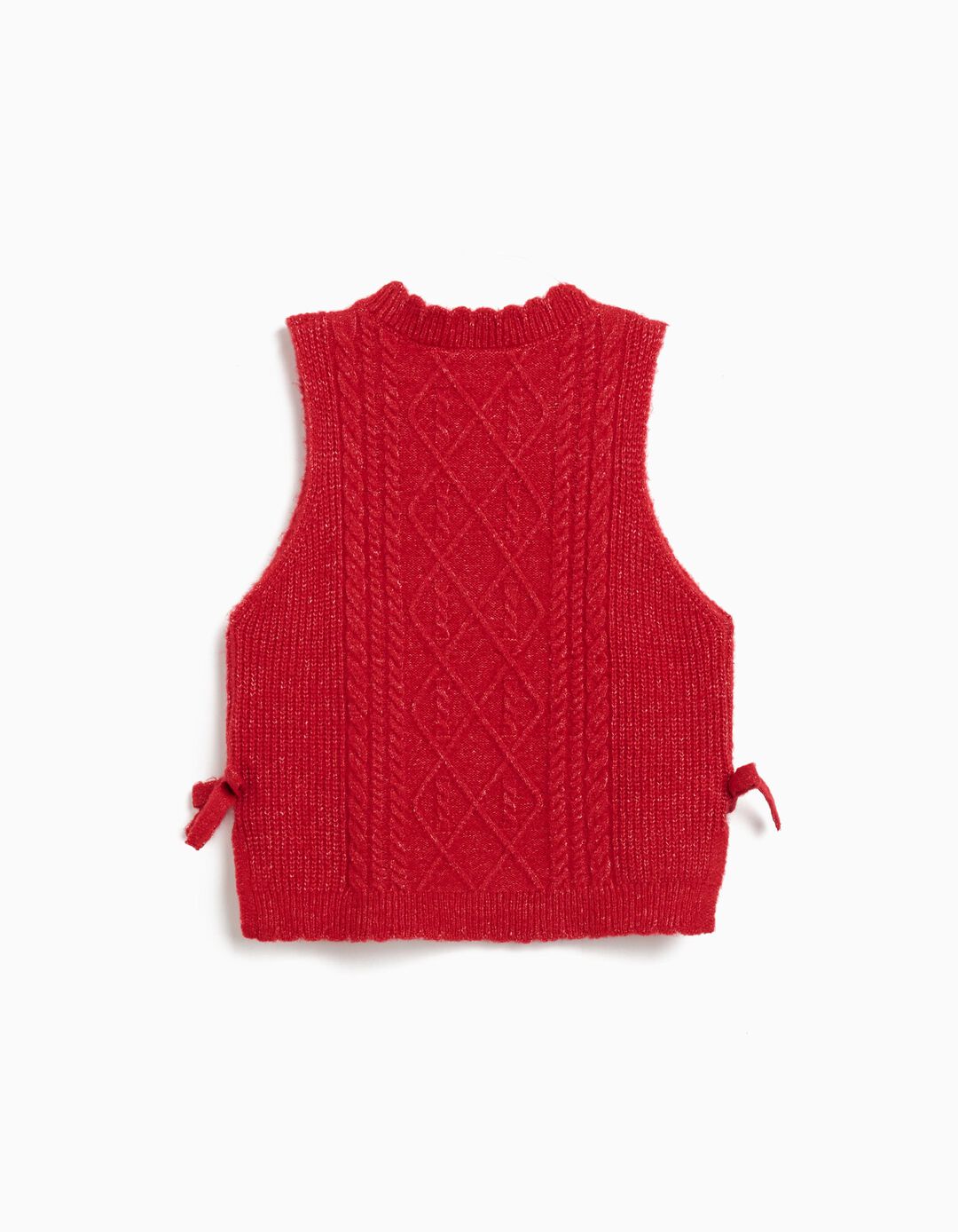 Colete de Malha, Menina, Vermelho